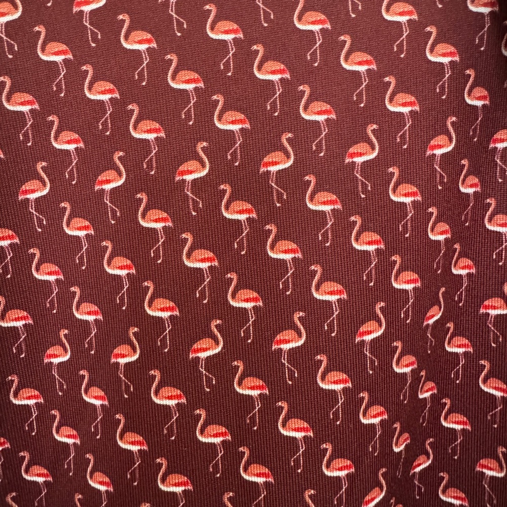Izod Short Sleeve Golf Polo in Flamigo Print - Picture 3 of 5